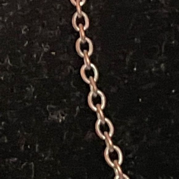 18” silver tone chain necklace & 1” engravable pendant & 30 bezel set crystals - Picture 4 of 9